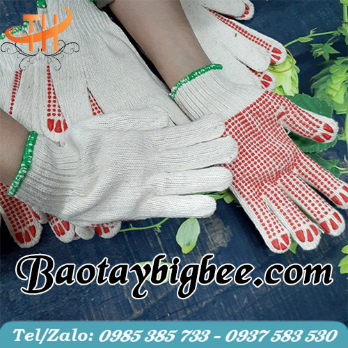 Bao tay len lao động chống trơn Bao tay len lao động chống trơn