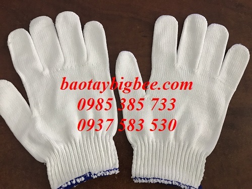 găng tay poly trắng