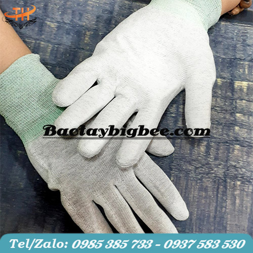 Găng tay chống tĩnh điện phủ PU lòng bàn tay Găng tay chống tĩnh điện phủ PU lòng bàn tay