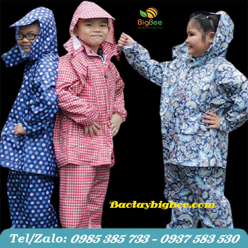 Áo mưa bộ trẻ em chấm bi nhiều màu Áo mưa bộ trẻ em chấm bi nhiều màu