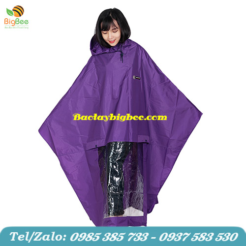Áo mưa cánh dơi nam nữ màu tím Áo mưa cánh dơi nam nữ màu tím