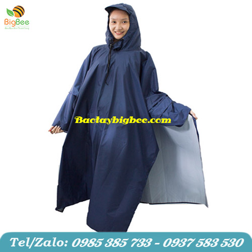 Áo mưa cánh dơi vải dù nam nữ màu xanh Áo mưa cánh dơi vải dù nam nữ màu xanh