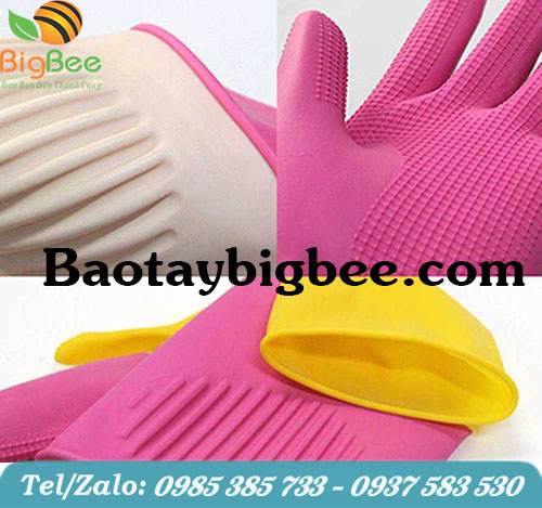 Găng tay cao su được thiết kế có vết nhám Găng tay cao su được thiết kế có vết nhám