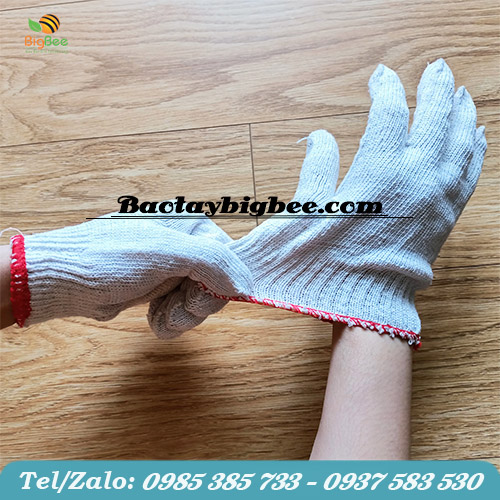 Bao tay len kem trắng Bao tay len kem trắng