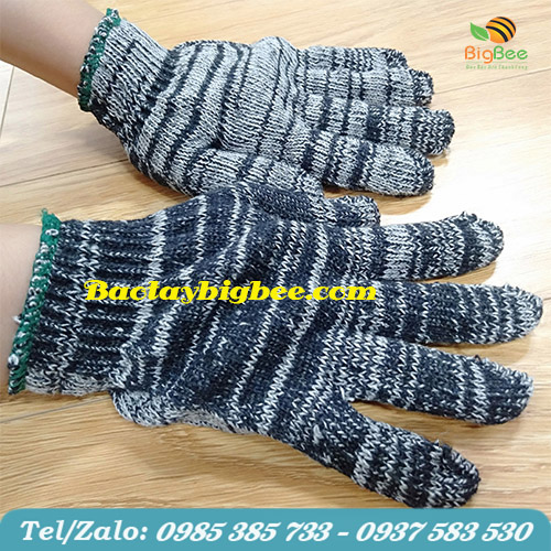 Sợi màu trắng đen đan xen giống màu muối tiêu Sợi màu trắng đen đan xen giống màu muối tiêu