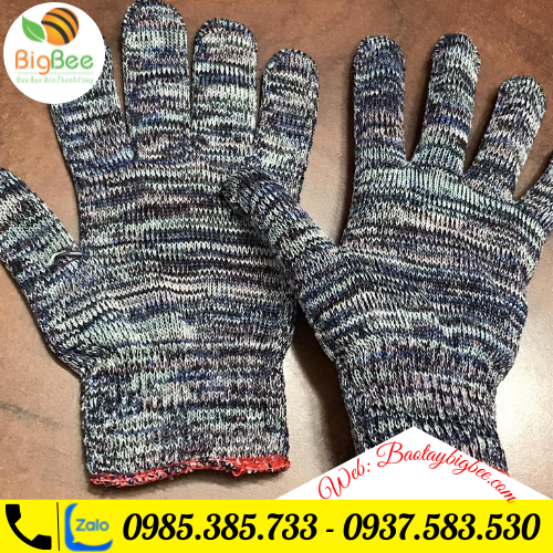 >>Găng tay bảo hộ len sợi poly màu muối tiêu<< >>Găng tay bảo hộ len sợi poly màu muối tiêu<<