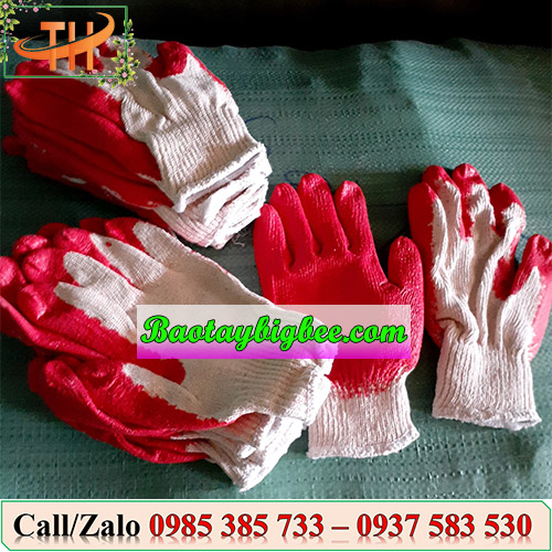 Găng tay bảo hộ phủ cao su giá rẻ Găng tay bảo hộ phủ cao su giá rẻ