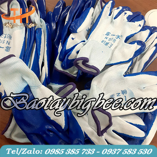 Bao tay phủ sơn xanh giá sỉ Bao tay phủ sơn xanh giá sỉ