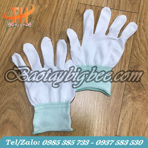 Bao tay thun mỏng màu trắng Bao tay thun mỏng màu trắng