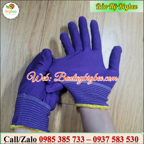 ...Bao tay bảo hộ vải thun mỏng màu tím... ...Bao tay bảo hộ vải thun mỏng màu tím...