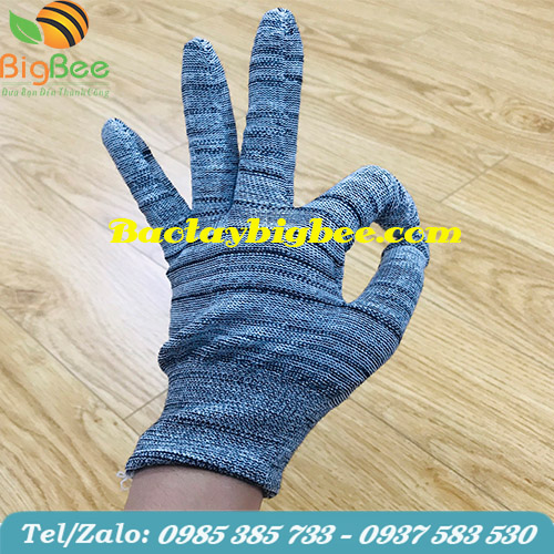 Bao tay vải thun màu muối tiêu. Bao tay vải thun màu muối tiêu.