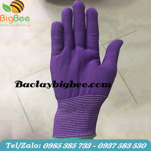 Bao tay vải thun màu tím. Bao tay vải thun màu tím.
