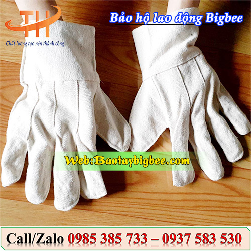 Bao tay vải bạt trắng Bao tay vải bạt trắng