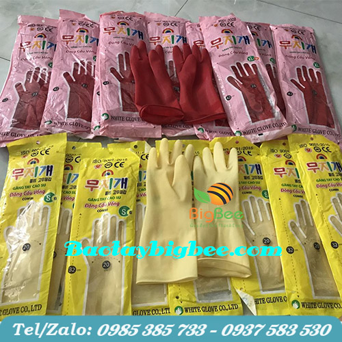 Bao tay cao su Đông Cầu Vồng nhiều màu đủ size Bao tay cao su Đông Cầu Vồng nhiều màu đủ size