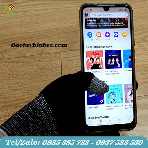 Bao tay bấm điện thoại Bao tay bấm điện thoại