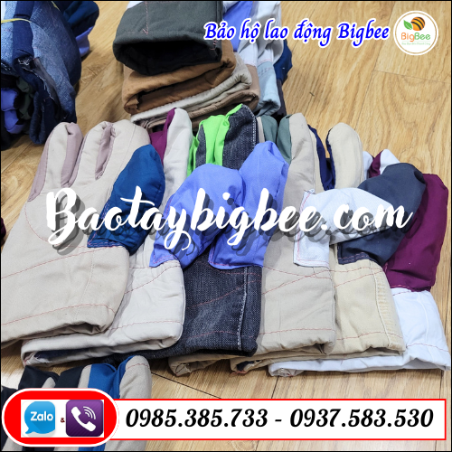 Găng tay vải bảo hộ loại dày chịu nhiệt. Găng tay vải bảo hộ loại dày chịu nhiệt.