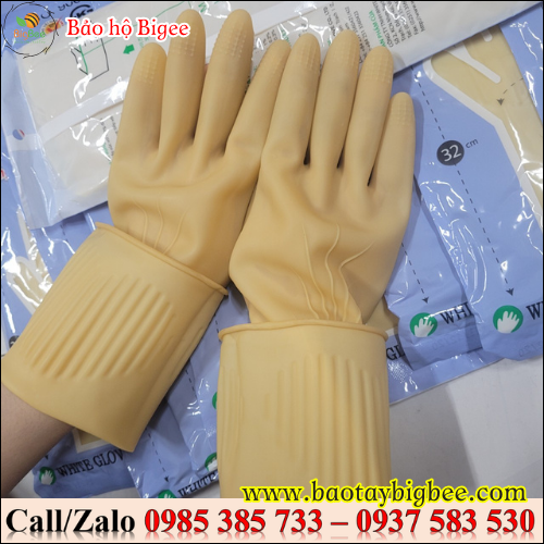 Bao tay bảo hộ cao su chống nước, chống hóa chất.  Bao tay bảo hộ cao su chống nước, chống hóa chất.