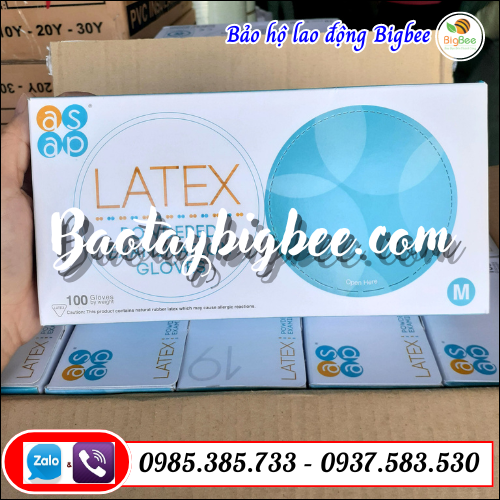 Găng tay y tế latex có bột. Găng tay y tế latex có bột.