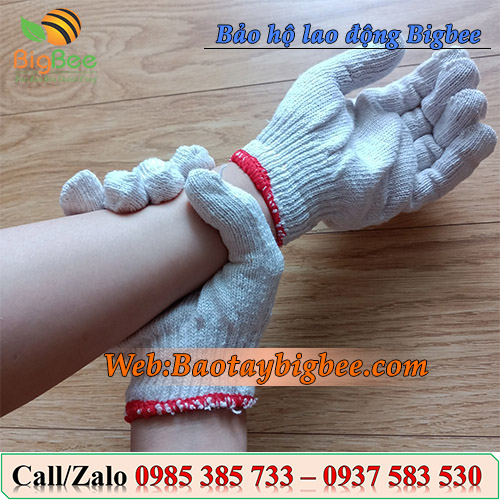 Găng tay lao động màu trắng Găng tay lao động màu trắng