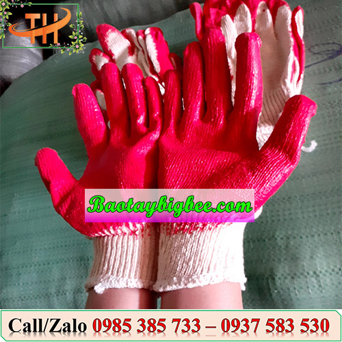 Găng tay bảo hộ phủ cao su lòng bàn tay Găng tay bảo hộ phủ cao su lòng bàn tay