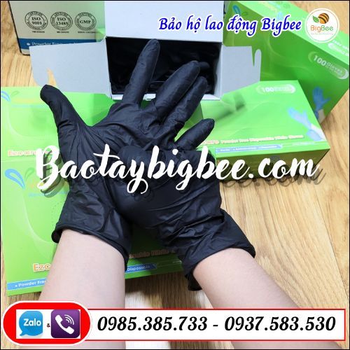 Găng tay cao su đen dùng 1 lần. Găng tay cao su đen dùng 1 lần.