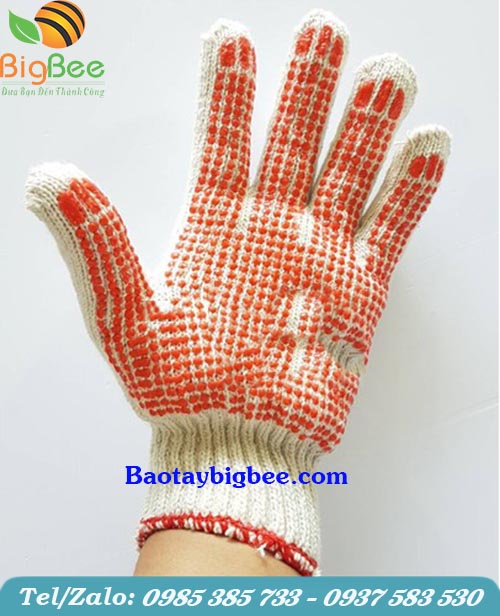 Găng tay bảo hộ - bao tay phủ hạt nhựa Găng tay bảo hộ - bao tay phủ hạt nhựa