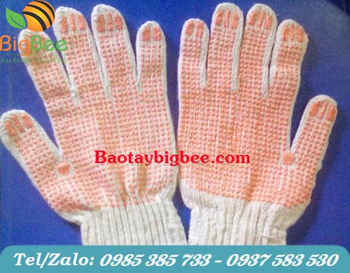 Găng tay bảo hộ - bao tay phủ hạt nhựa Găng tay bảo hộ - bao tay phủ hạt nhựa