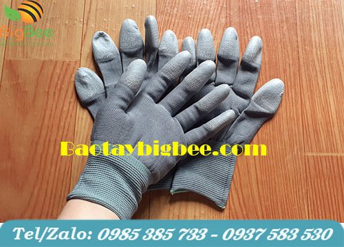 Găng tay phủ PU phủ ngón tay chống tĩnh điện. Găng tay phủ PU phủ ngón tay chống tĩnh điện.