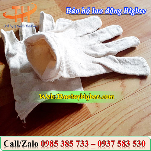 Bao tay vải bạt trắng Bao tay vải bạt trắng