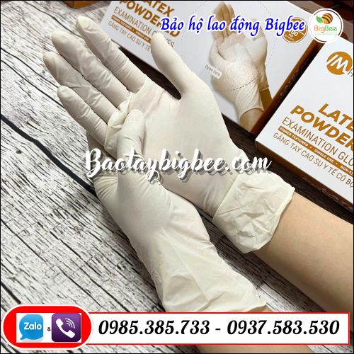 Găng tay y tế có bột giá rẻ chính hãng. Găng tay y tế có bột giá rẻ chính hãng.