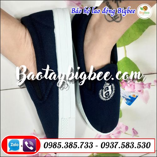 Giày asia không dây xanh đen. Giày asia không dây xanh đen.