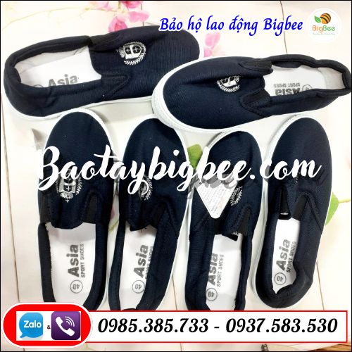 Giày asia không dây xanh đen. Giày asia không dây xanh đen.