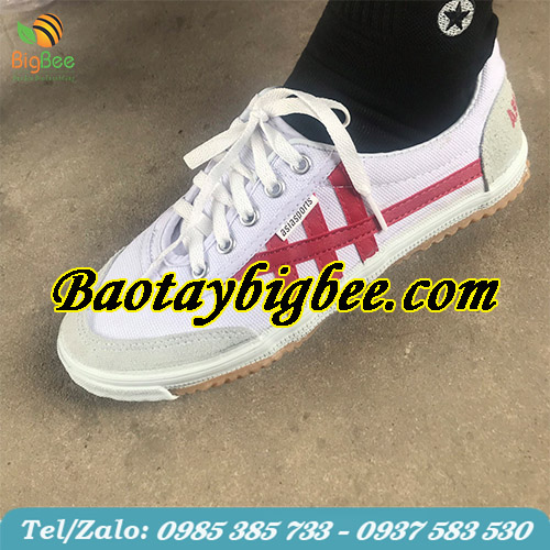 Giày thể thao Asia trắng sọc đỏ Giày thể thao Asia trắng sọc đỏ
