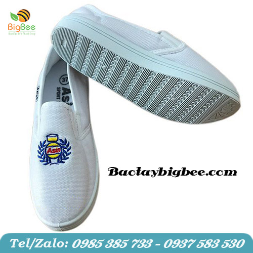 Giày Asia bông lúa xỏ màu trắng Giày Asia bông lúa xỏ màu trắng