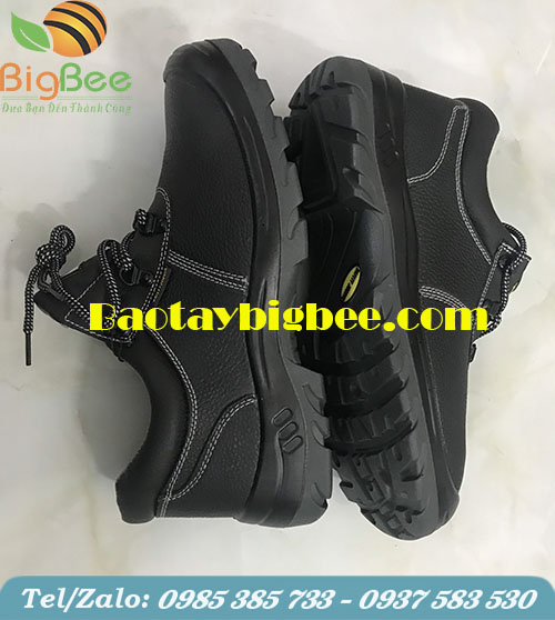 Giày bảo hộ lao động đế kép, mũi sắt ABC chỉ trắng Giày bảo hộ lao động đế kép, mũi sắt ABC chỉ trắng