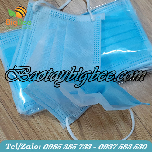 Khấu trang 4 lớp màu xanh Khấu trang 4 lớp màu xanh