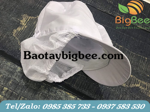 Nón kết xếp ly trùm tóc màu trắng cho công nhân Nón kết xếp ly trùm tóc màu trắng cho công nhân