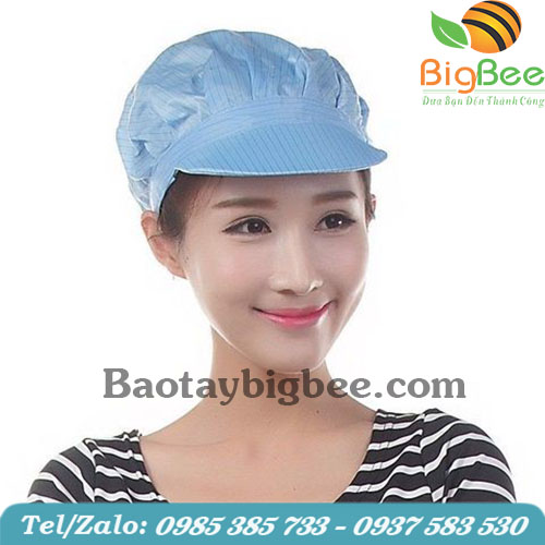 Nón kết xếp ly cho công nhân màu xanh Nón kết xếp ly cho công nhân màu xanh