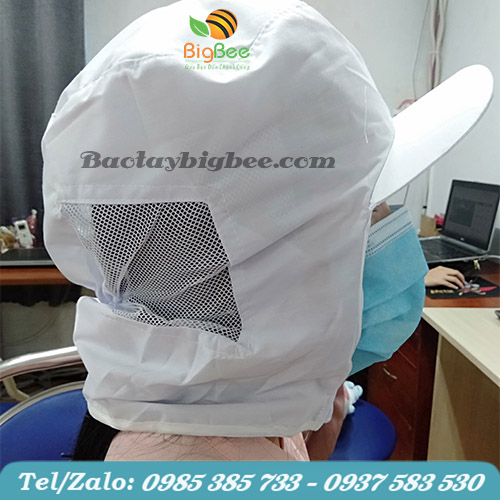 Hình ảnh 1 bên của nón thủy sản không khẩu trang. Hình ảnh 1 bên của nón thủy sản không khẩu trang.