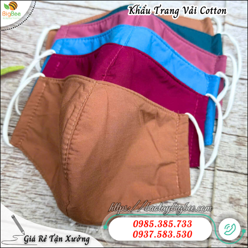 Khẩu trang cotton mềm mịn cho người đi đường, lao động. Khẩu trang cotton mềm mịn cho người đi đường, lao động.