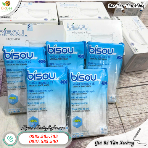 Địa Chỉ Bán Sỉ Khẩu Trang Y Tế Bisou Kháng Khuẩn Giá Tốt Tận Xưởng. Địa Chỉ Bán Sỉ Khẩu Trang Y Tế Bisou Kháng Khuẩn Giá Tốt Tận Xưởng.