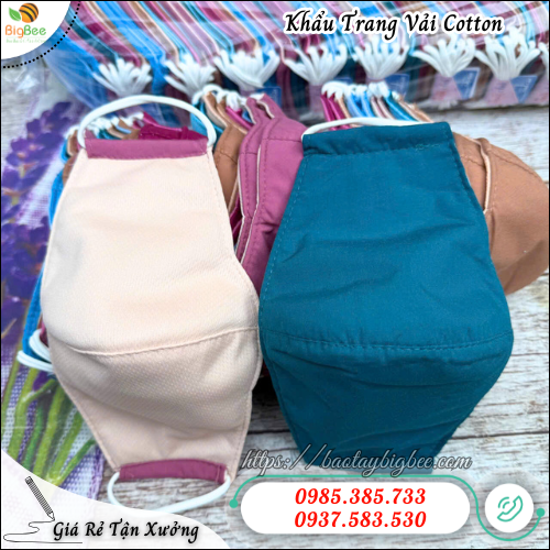 Khẩu trang vải mềm nhẹ cho người đi đường, lao động. Khẩu trang vải mềm nhẹ cho người đi đường, lao động.