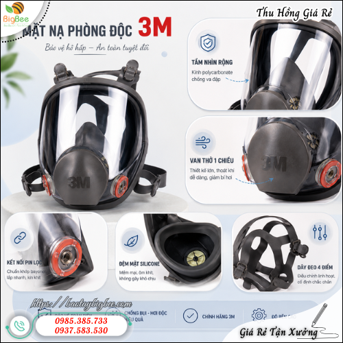 Mặt Nạ Phòng Độc 3M Chống Bụi Và Hơi Hóa Chất. Mặt Nạ Phòng Độc 3M Chống Bụi Và Hơi Hóa Chất.
