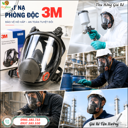 Mặt Nạ Phòng Độc 3M Bảo Vệ Hô Hấp Toàn Diện Khi Làm Việc. Mặt Nạ Phòng Độc 3M Bảo Vệ Hô Hấp Toàn Diện Khi Làm Việc.