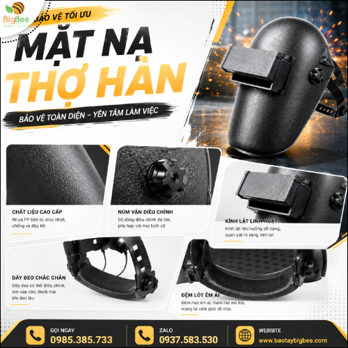 Mặt Nạ Hàn Phù Hợp Cho Xưởng Gia Công Kim Loại. Mặt Nạ Hàn Phù Hợp Cho Xưởng Gia Công Kim Loại.