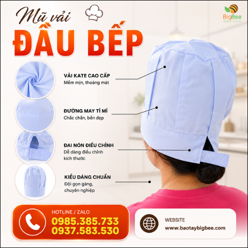 Mũ Đầu Bếp Vải Bền Đẹp Sử Dụng Lâu Dài Mũ Đầu Bếp Vải Bền Đẹp Sử Dụng Lâu Dài