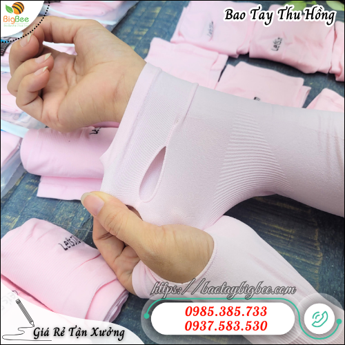 Ống tay chống nắng hồng vải mềm co giãn thoáng mát. Ống tay chống nắng hồng vải mềm co giãn thoáng mát.
