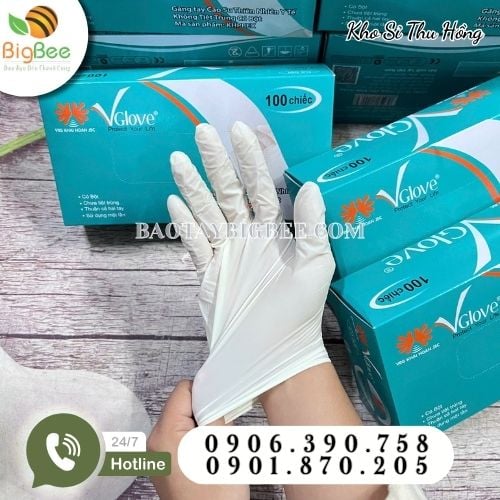 Găng tay y tế Vglove mềm mại, co giãn và chống rách tốt Găng tay y tế Vglove mềm mại, co giãn và chống rách tốt