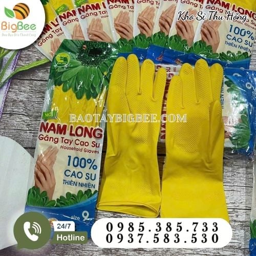 Găng tay cao su Nam Long mềm dẻo và có độ bền cao Găng tay cao su Nam Long mềm dẻo và có độ bền cao