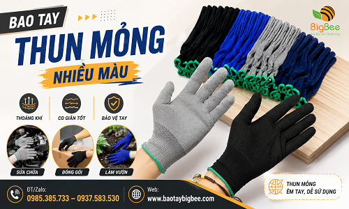 Bao tay thun mỏng giá rẻ nhiều màu co giãn tốt
